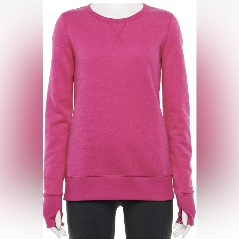 Tek Gear Ultrasoft Fleece Sweatshirt Women Small Pink Pullover